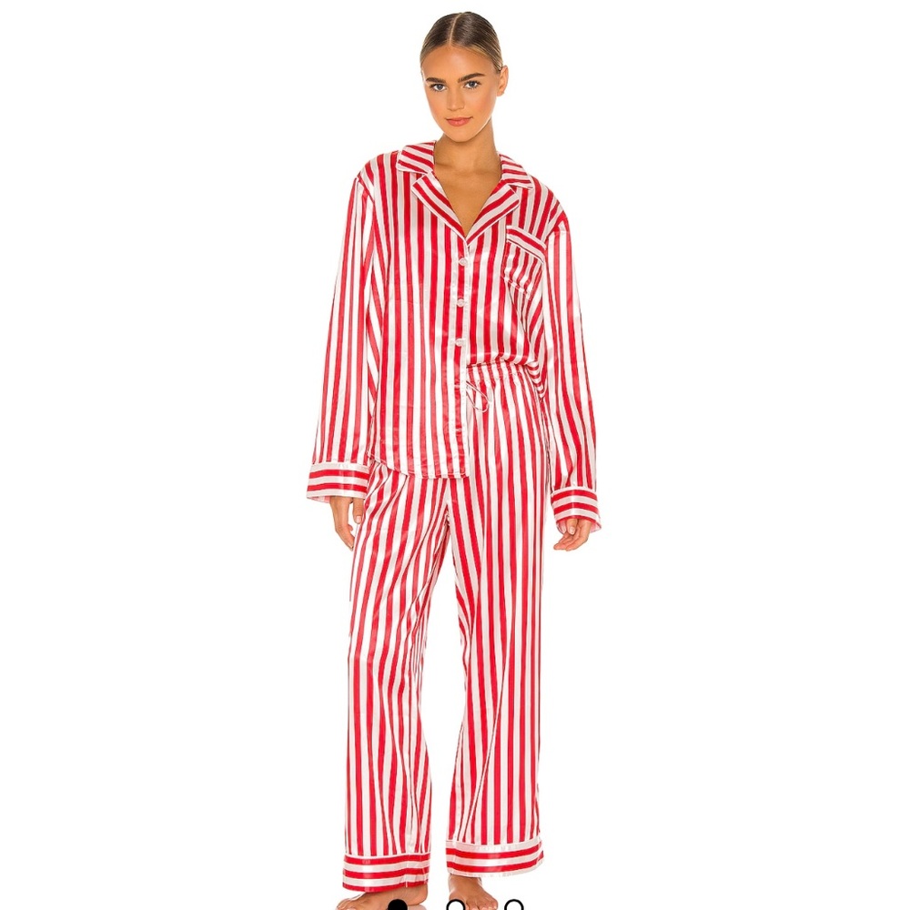Show Me Your MuMu Red and White Striped Pajama Set